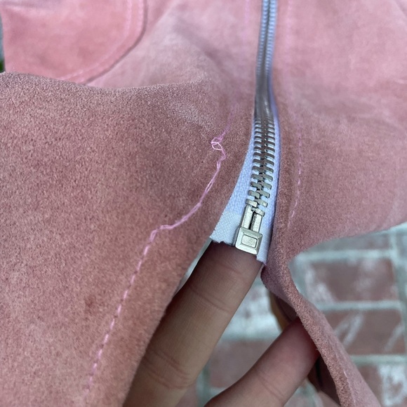 Stoned Immaculate fonda suede dress in Pink Rare - Picture 5 of 12